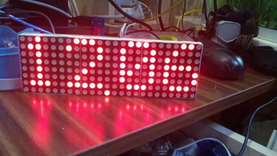Часы на светодиодной матрице с микроконтроллером атмега 16